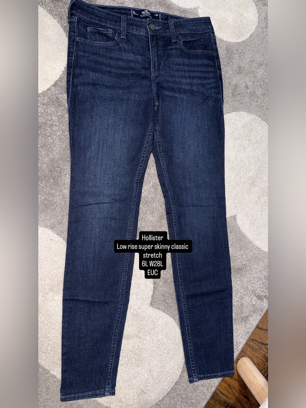 Hollister Women's Dark Indigo Super Skinny Jeans